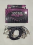 Ernie Ball Flat Ribbon Patch Cable Multi-Pack (P06224) – комплект 10 плоски patch кабела за pedalboa, снимка 4