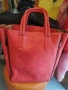 Дамска чанта 2 в 1-цвят корал, снимка 1