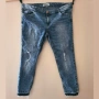 Мъжки skinny дънки Janina XL L29, сини с износен ефект, много добро състояние, снимка 1
