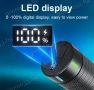Мощен алуминиев фенер с лазерна светлина 4 режима и функция Power bank, снимка 11