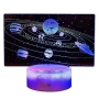 Нощна детска 3D LED лампа, Слънчевата система, променящи се цветове, 20 см, снимка 1