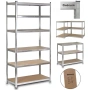 Професионален метален стелаж HÖGLER 222x110x50 см – 6 Рафта, до 1050 кг, регулируема височина, снимка 4