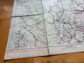 Стара военна Щабна карта ВЕРМАХТ 1941 (140х87 см), снимка 5