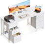 Бюро Coleshome 160см с 6 чекмеджета и USB, снимка 1