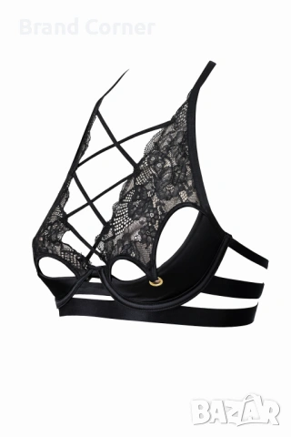 Hunkemöller черен дантелен сутиен с ленти – размер 75C, снимка 2 - Бельо - 54514978