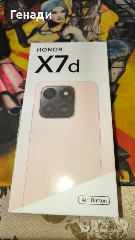 НОВ Honor x7d 8/256GB Black не ползван