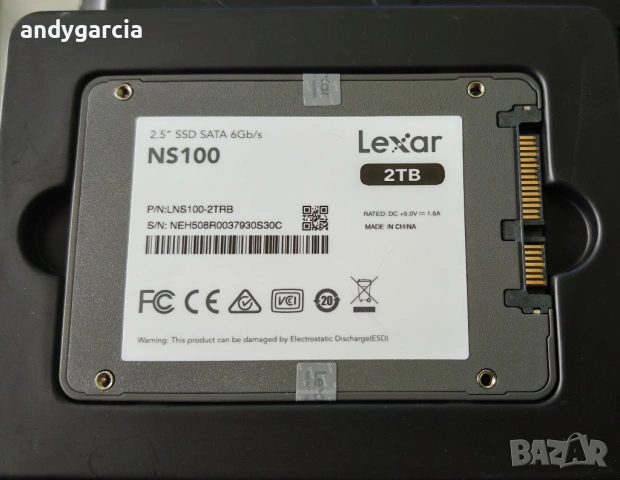  2TB Lexar NS100 SSD диск сив SATA 6 Gb/s, 2.5"  скорост четене до 550MB/s 2tb 2ТБ 2тб 100% здраве , снимка 7 - Твърди дискове - 54544143