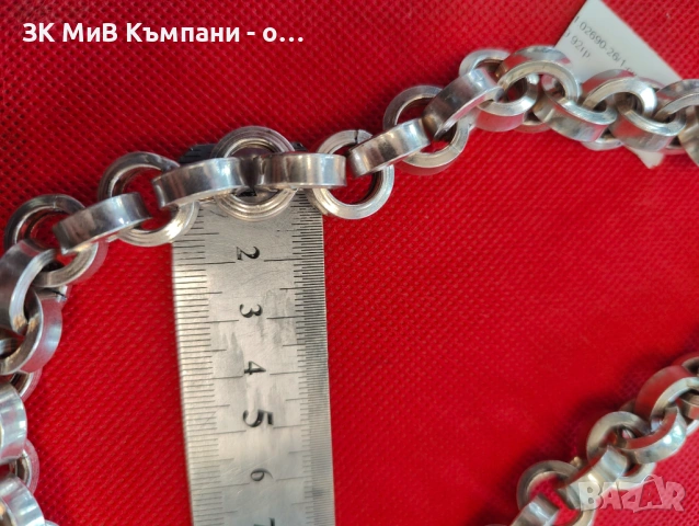 Сребърен Синджир 109.92гр, снимка 5 - Колиета, медальони, синджири - 54512767