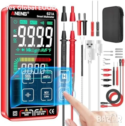 ANENG 621A мултицет TRMS 9999 Auto Range NCV