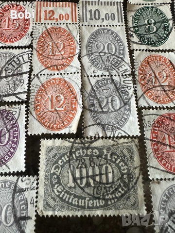 Немски лот пощенски марки 1919-1923г, снимка 6 - Филателия - 55531826