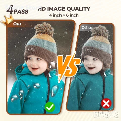 iDPRT фото принтер 4x6 с WiFi – термосублимация, 108 листа и 2 касети, снимка 6 - Принтери, копири, скенери - 54176393