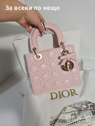 Lady Dior Дамска Розова Чанта От Агнешка Кожа Код Brand Luxury Fashion20, снимка 6 - Чанти - 54960708