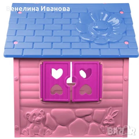 Розова детска къщичка за игра – Приказен дом , снимка 5 - Играчки за стая - 55654972