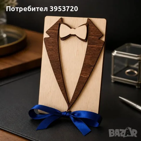 Дървен плик за паричен подарък