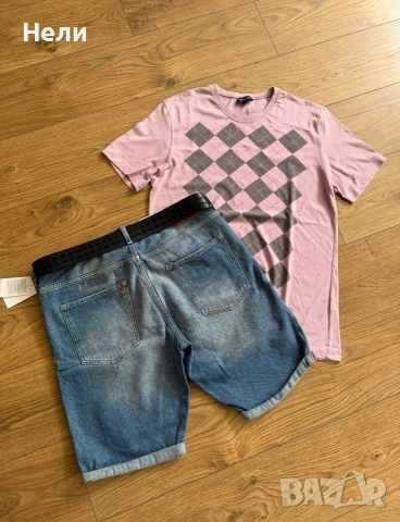 H&M Мъжки нови жестоки къси дънки, снимка 7 - Къси панталони - 55011290