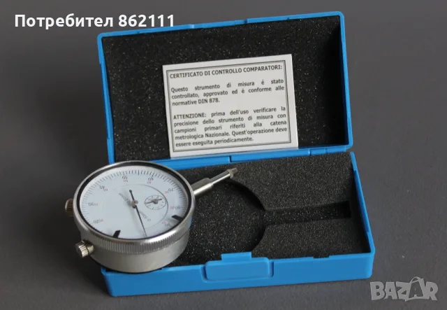 Индикаторен часовник Fervi C023/N - 0-25 mm, 0.01 mm, снимка 4 - Измервателни инструменти - 55674311