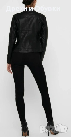 Черно яке естествена кожа HEMA , снимка 16 - Якета - 54318002
