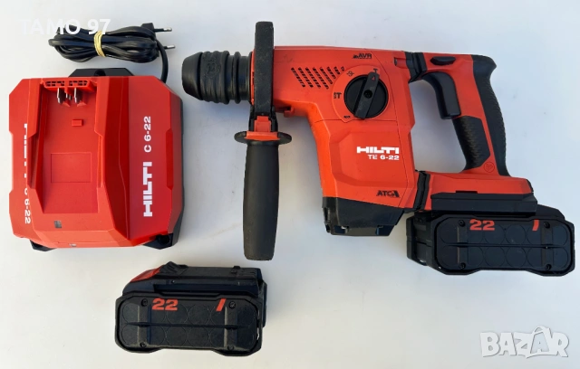 Hilti TE 6-22 AVR/ATC Nuron - Безчетков акумулаторен перфоратор перфектен!