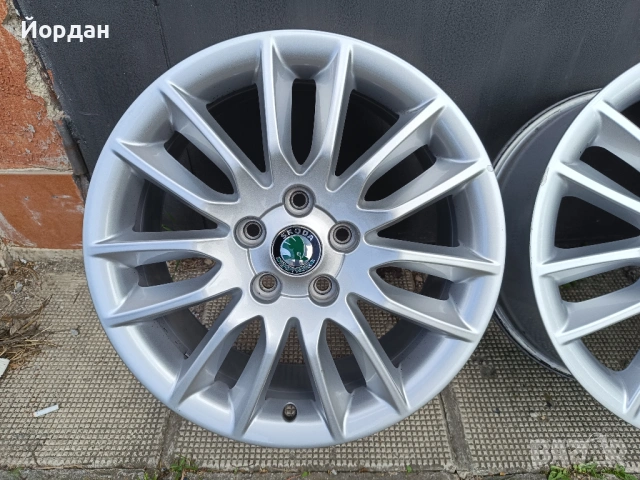 ОРИГИНАЛНИ джанти 17 ' цола 5x112 7J Skoda Octavia / Шкода Октавия АУДИ VW Seat, снимка 7 - Гуми и джанти - 54527300