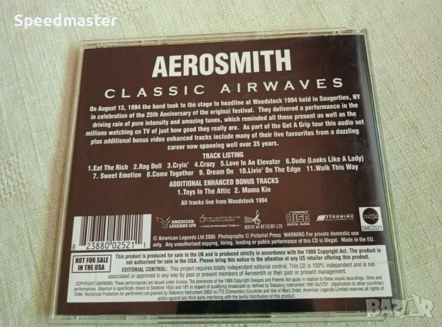Aerosmith - Classic Airwaves, снимка 4 - CD дискове - 54495667