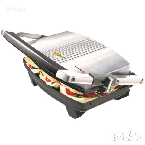 Сандвич тостер Breville Panini VST025X-01, 1000 W, Незалепващи плочи, Черен/Инокс, снимка 4 - Тостери - 55641096