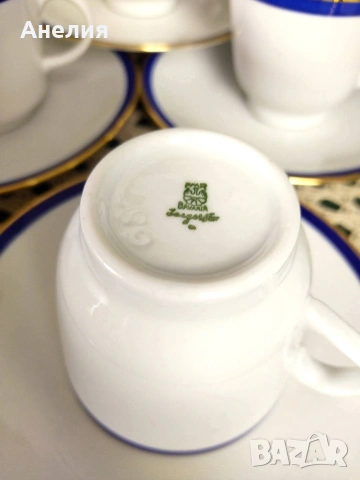 PMR бели с кобалтов кант сетове чудесни! , снимка 8 - Чаши - 54187225