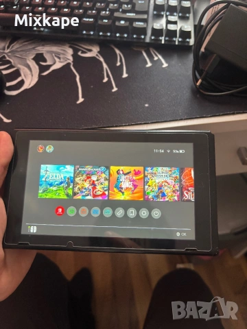 Nintendo Switch V1 (Modchip) + 128GB SD + Зарядно, снимка 5 - Nintendo конзоли - 54895107