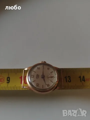 ЗЛАТЕН ДАМСКИ ЧАСОВНИК 18 К-0,750, снимка 10 - Мъжки - 54883780