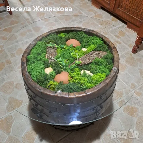  Маса-барче от автентична бъчва , снимка 3 - Шкафове - 55412153