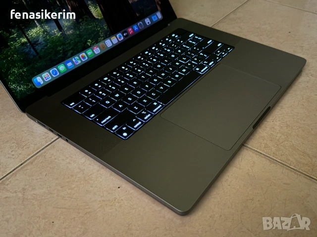 16' Apple MacBook Pro M1 MAX 2021 Space Grey 64GB RAM/1TB SSD/Бат 12ч, снимка 6 - Лаптопи за работа - 55243678