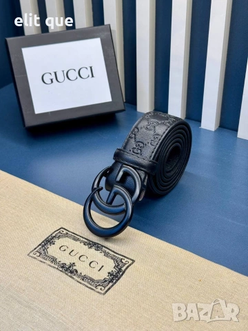 колан от естествена кожа в кутия Gucci 4см