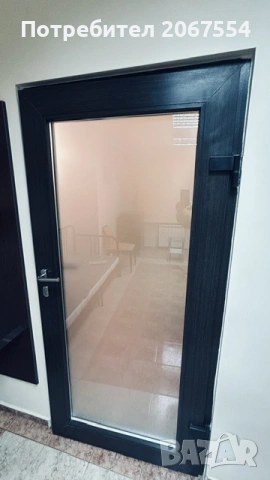 Много запазена МДФ интериорна врата с матирано стъкло - 97 x 200, снимка 5 - Интериорни врати - 54046624