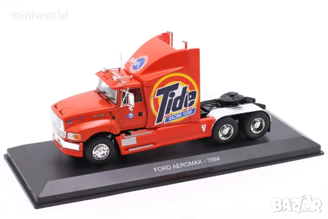 FORD Aeromax ”Tide Racing Team” влекач 1994 - мащаб 1:43 на Hachette моделът е нов в блистер, снимка 4 - Колекции - 54696853