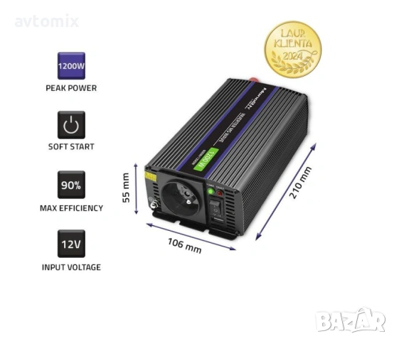 Преобразувател на напрежение Monolith 1200 MS Wave, снимка 3 - Аксесоари и консумативи - 54367644