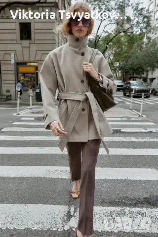 Нови палта Zara и кожено яке - перфектно състояние, снимка 13 - Палта, манта - 55619259