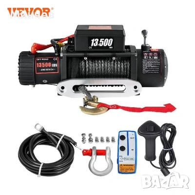 Лебедка 12V. 13500 Lbs–6123,5 кг. със синтетично въже 