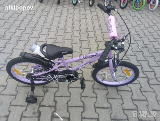 X Детски велосипед 18" PIXY лилав, снимка 3 - Велосипеди - 54395215