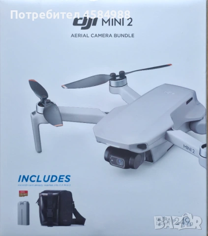 DJI Mini 2 AERIAL CAMERA BUNDLE - Ултра лек - 249 гр. сгъваем дрон със 4К камера