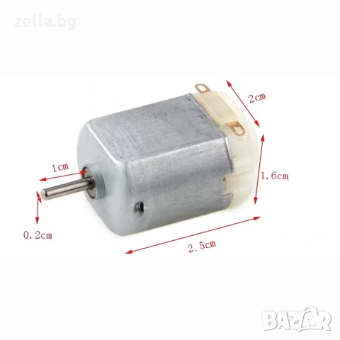 Комплект от 6 броя DC моторчета Mini 130 3V-6V 9100 RPM – за роботи, вентилатори и DIY проекти 10444, снимка 5 - Друга електроника - 54703144