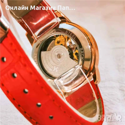 AOKULASIC 5013 Дамски Механичен Автоматичен Скелетон Часовник, снимка 3 - Дамски - 54208704