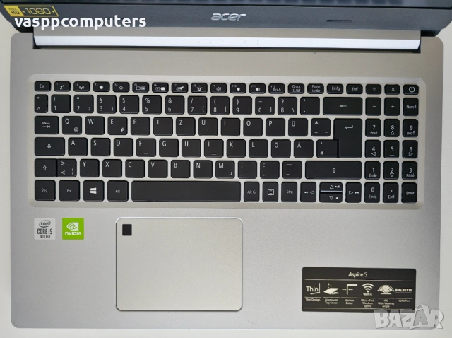 Acer Aspire 5 (A515-55G) / 15.6" / i5-1035G1 / GeForce MX350 / 8GB RAM / 256GB NVMe, снимка 3 - Лаптопи за работа - 54743785