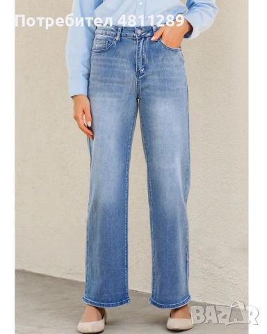 Дамски еластични дънки , сини, размер S, снимка 4 - Дънки - 54348208