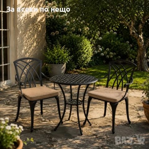 Градински комплект – маса с два стола Verona Black Код P2807, снимка 3 - Градински мебели, декорация  - 55227978