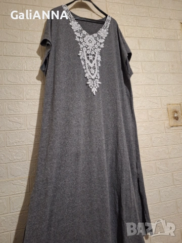 СТРАХОТНА ДЪЛГА РОКЛЯ 3XL-4XL, снимка 2 - Рокли - 54496826