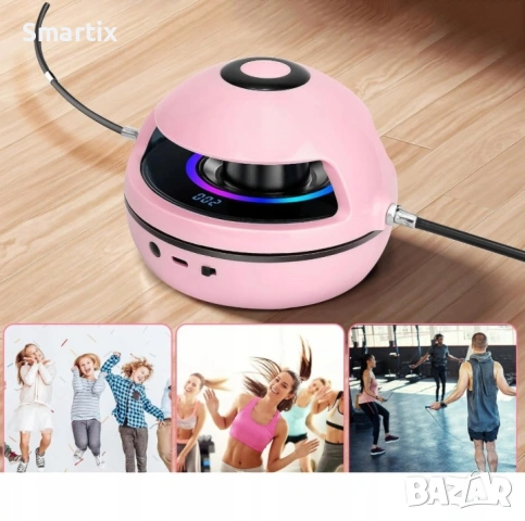 Интелигентно въже за скачане с Bluetooth, брояч и дистанционно – 10 скорости, снимка 4 - Музикални играчки - 54745839