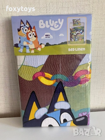 Детски спален комплект от 2 части Bluey Garden Party Блуи, за кошарa/малко легло, снимка 2 - Спално бельо и завивки - 54391268