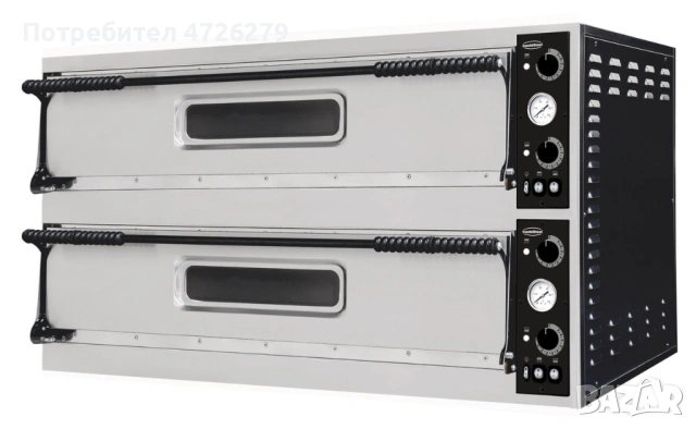 Пица фурна на ток, двойна, 2 x 3 пици, 1305 мм, 12 kW, 400V