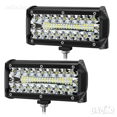 Комплект 2 броя LED BAR фарове 240W, 24000LM – IP68, 12V/24V, за трактор, камион, ATV, офроуд 10368, снимка 9 - Части - 54685076