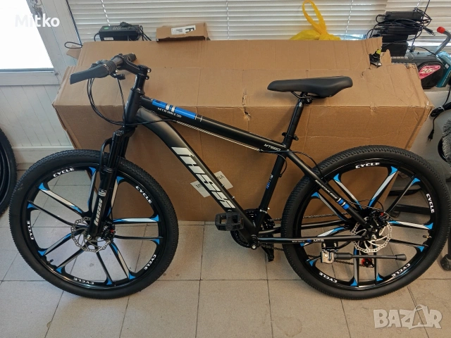 нов 26 цола алуминиев велосипед с ляти капли амортисьори дискови спирачки палцови команди 