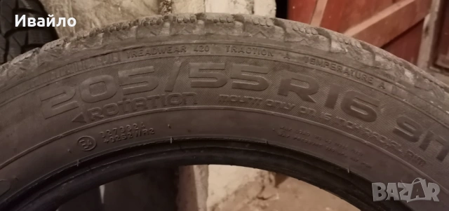 Продавам 2 броя зимни гуми 205.55.16 на 1 сезон дот 2021 Nokian , снимка 3 - Гуми и джанти - 54228657